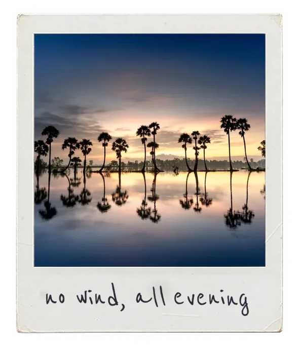 no wind, all evening